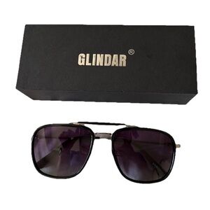 Glindar Square Sunglasses 3366C4 Gradient Purple Lenses  With Case- Unisex